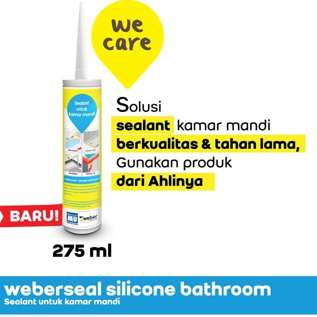 

MU Weber Weberseal Silicone Bathroom Sealant untuk Kamar Mandi 275 ml - Transparant