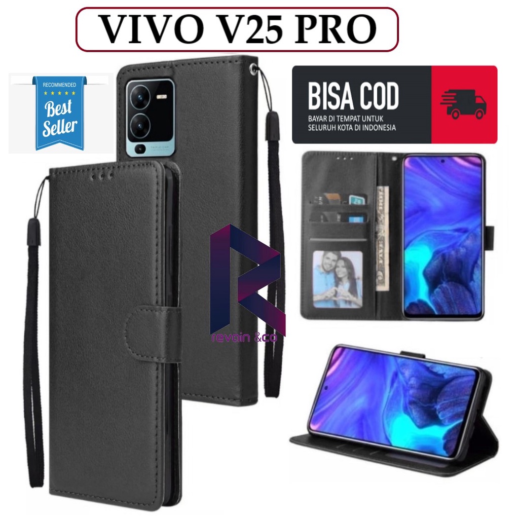 VIVO V25 PRO CASE FLIP WALLET LEATHER KULIT PREMIUM SARUNG BUKA TUTUP FLIP CASE VIVO V25 PRO