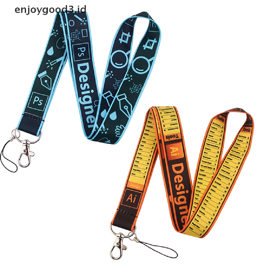 Tali Lanyard Gantung Leher Holder Kartu ID / Handphone Motif Kartun