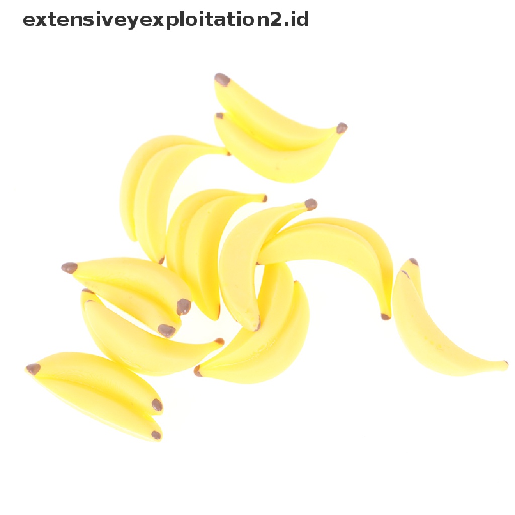10pcs / Set Mainan Miniatur Pisang Skala 1: 12 Untuk Aksesoris Rumah Boneka