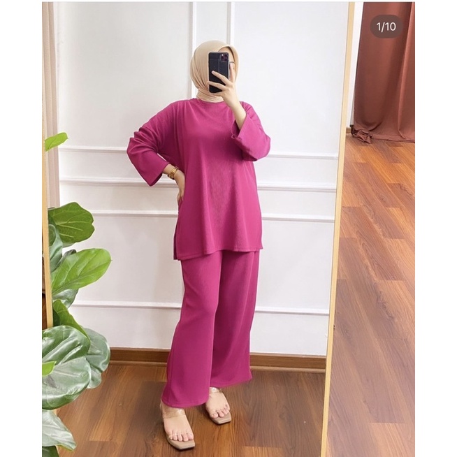 5011 setcel hanover setelan viral setelan celana wanita oversize setelan merk clarke