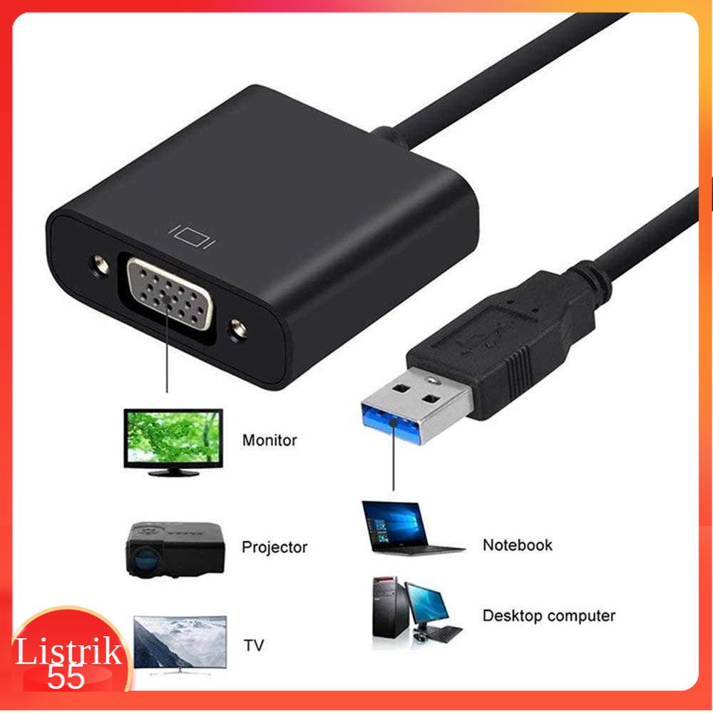 Adaptor Display USB 3.0 ke VGA - CM162