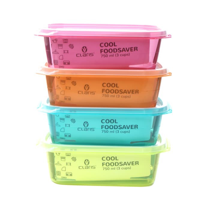 IG - Lunchbox Warna|Kotak Bekal Transparan|Kotak Penyimpanan Makanan 500ml