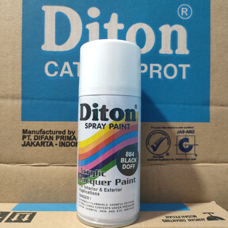 Pilok Cat Diton Black Doff 884 Primer Grey Epoxy 8020 Clear 8540 Paketan Hitam Doff 3 pcs 150cc Pilox Cat Semprot Diton Spray Paint