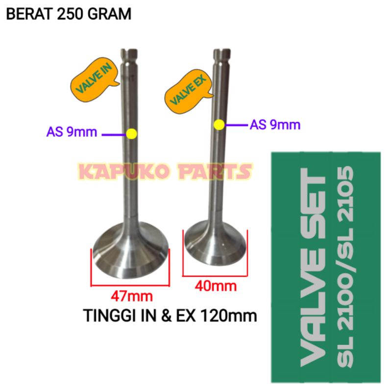 SL 2100/SL 2105 KLEP SET UNTUK MESIN DIESEL