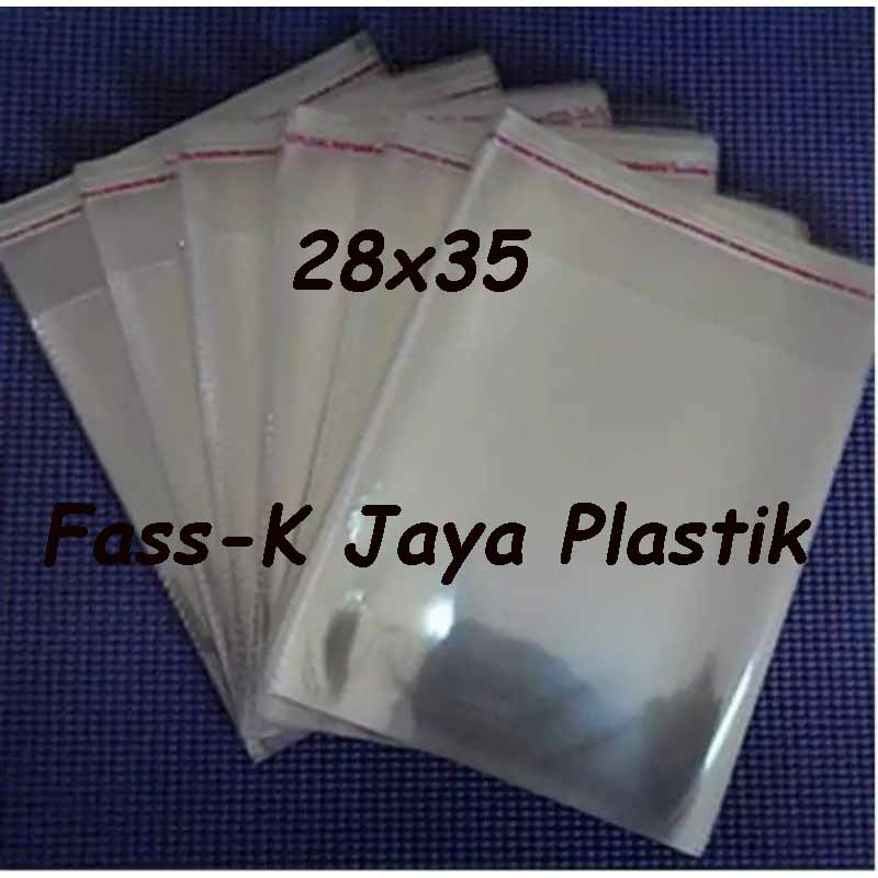 Plastik OPP Lem 28x35 / Plastik LEM / Plastik Garment / Plastik Baju 28 x 35 / Plastik roti / Plasti