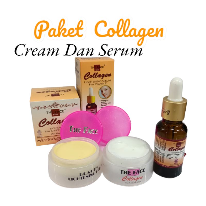 Paket Collagen The Face Cream Dan Serum Original