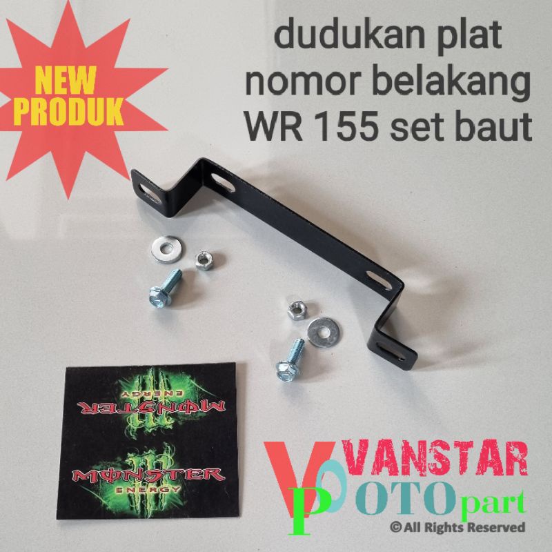 dudukan platnomer platnomor belakang wr155 wr 155 bahan besi