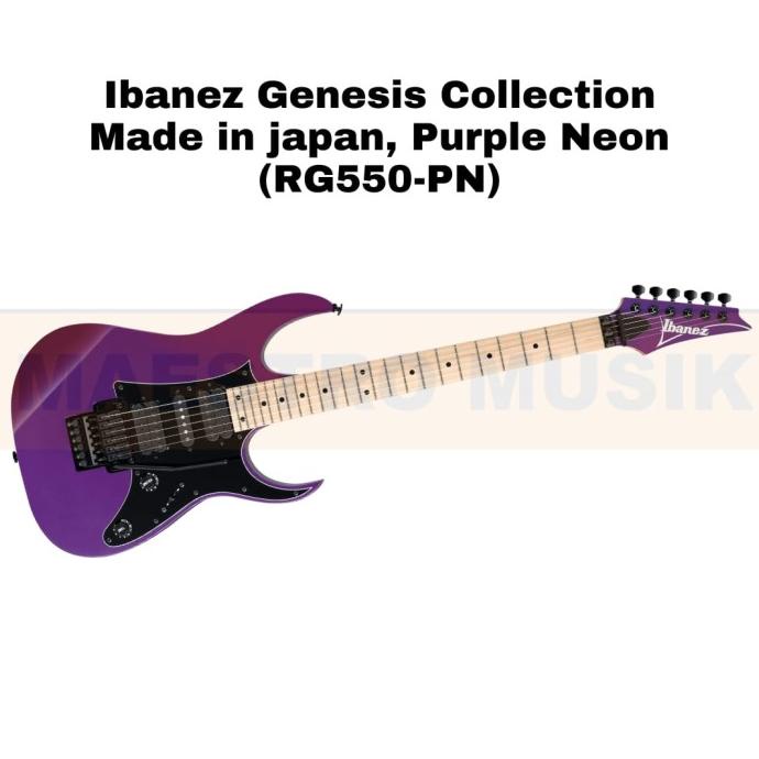 Ibanez Genesis Rg 550 ( Purple Neon ) - Made In Japan - Packing Kayu