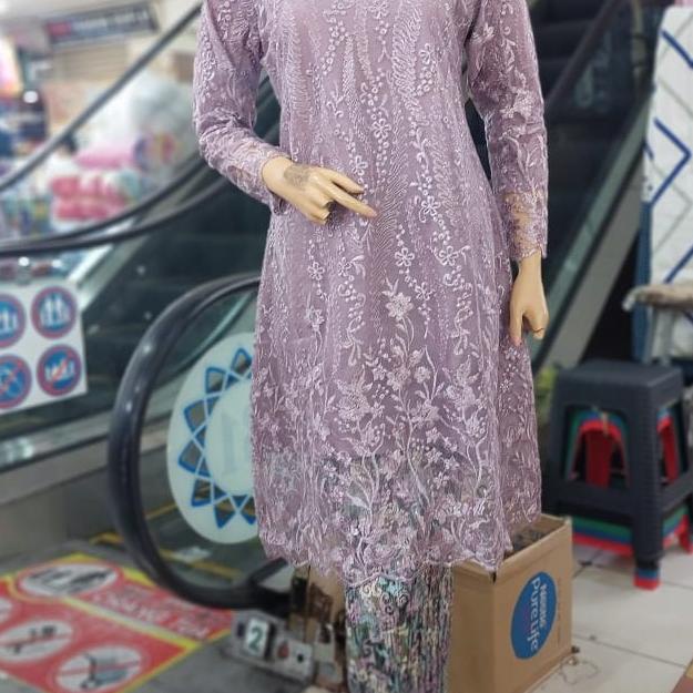A.K SETELAN KEBAYA TUNIK TULLE/KEBAYA BROKAT/DRESS/KEBAYA MODERN DLL