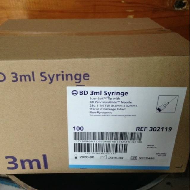 Spuit 3cc BD / spuit 3ml BD / Syringe 3cc BD / syringe 3ml BD