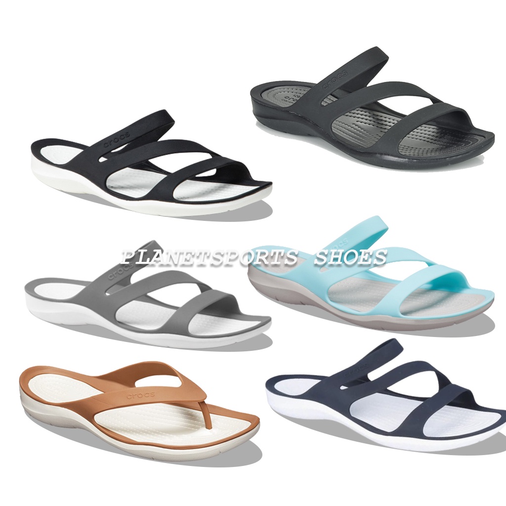 CROCS SANDAL WANITA SWIFTWATER SLIDE ORIGINL - BIRU MUDA PROMO