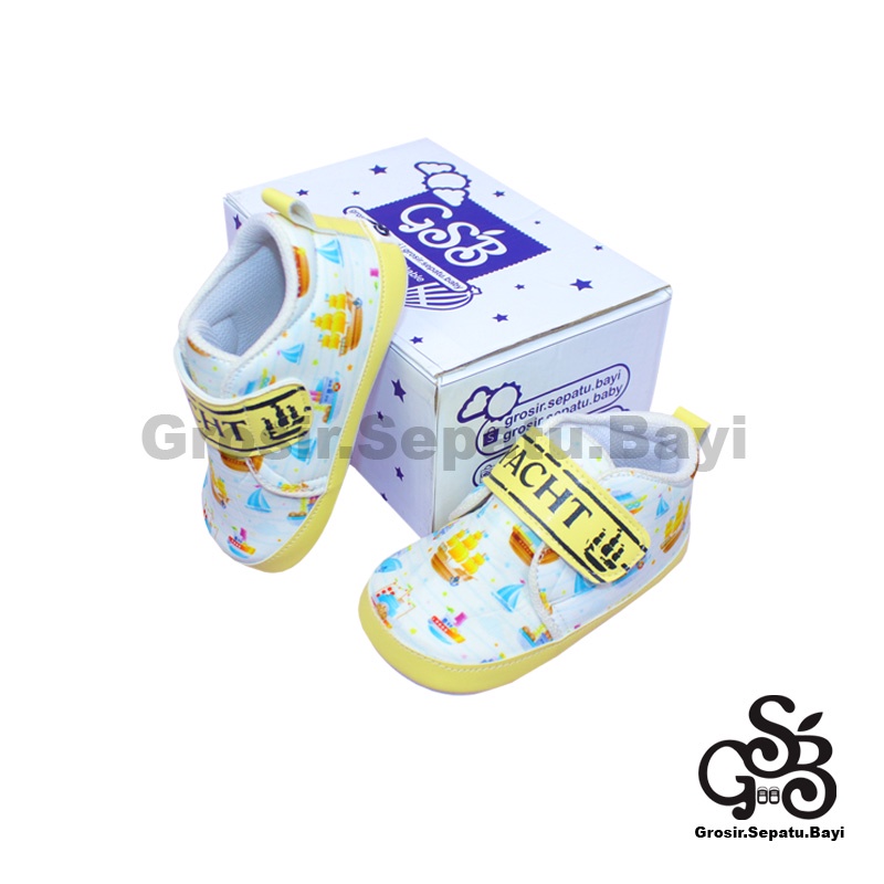 Sepatu Bayi - Baby Shoes - Prewalker  | 2-12 bulan | YACHT kapal KUNING ringan &amp; fleksibel