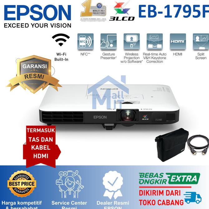 Mini Proyektor Slim Epson Eb1795F Proyektor Epson Eb-1795F Portable