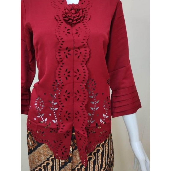 Atasan kebaya merah / Kebaya Denaya merah maroon - XXL