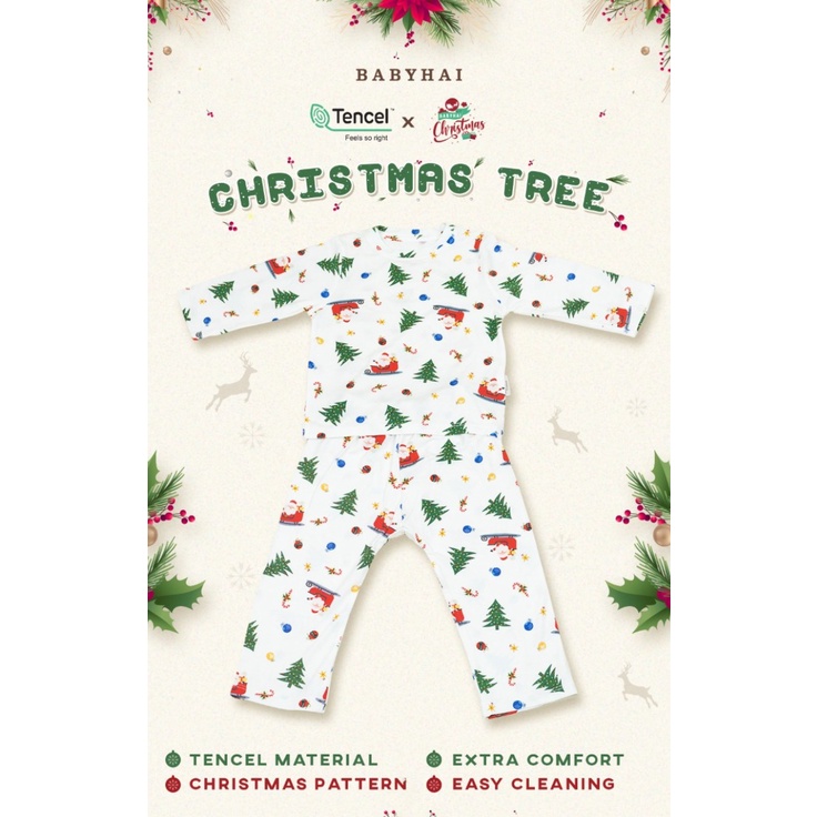 Christmas Tree - Long Sleeve Tencel Pyjamas | Setelan Panjang Tencel