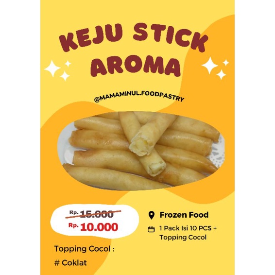 

PROMO Keju Stick Aroma Topping Coklat