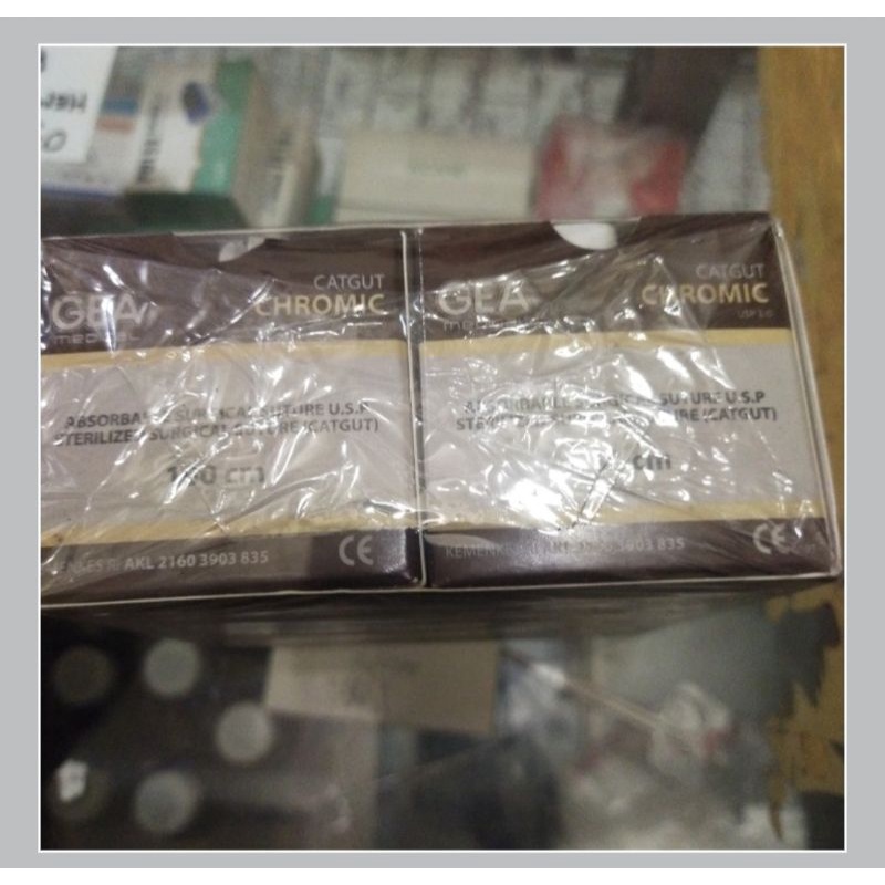 benang chromic 3/0 tanpa jarum