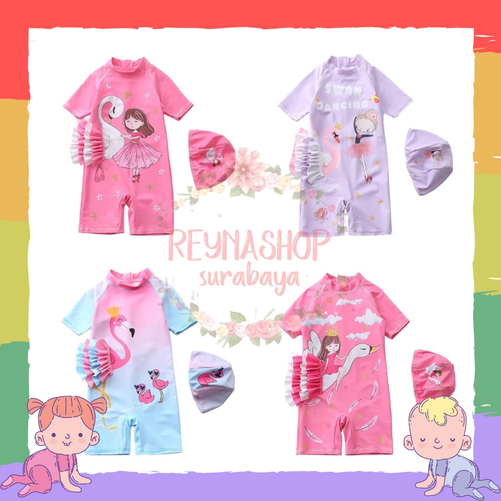 (WY-WAE) Baju Renang Anak Karakter Lucu 3D