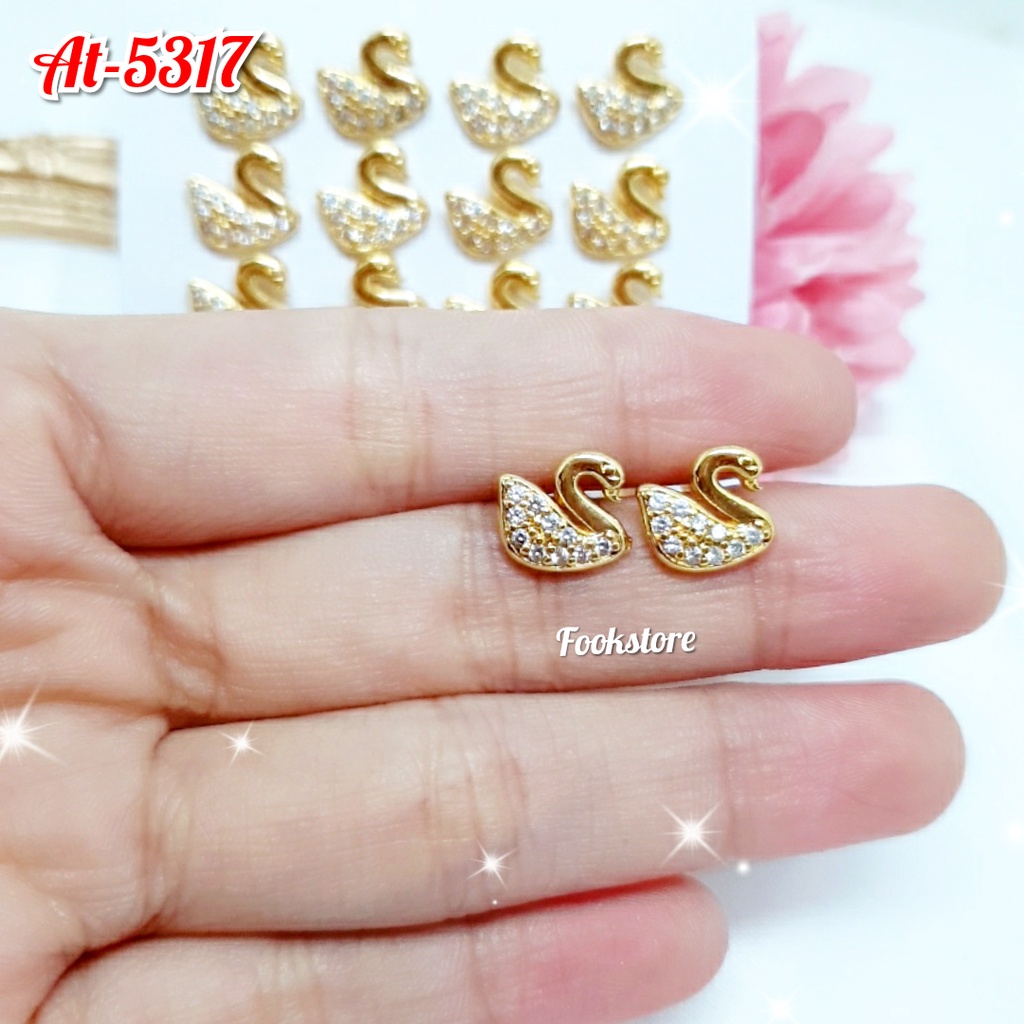 Anting Tusuk Stud Wanita Perhiasan fashion Korea Anti Alergi/COD