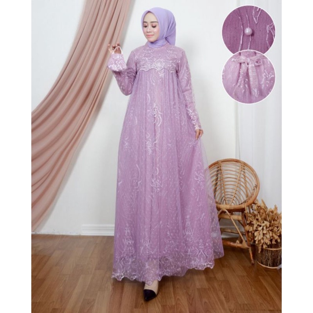 Gamis Kajol Kombinasi Tutu Polos| Gamis| Gamis Kondangan| Gamis Tile| Gamis Modern| Gamis Kebaya| Gamis Favorite