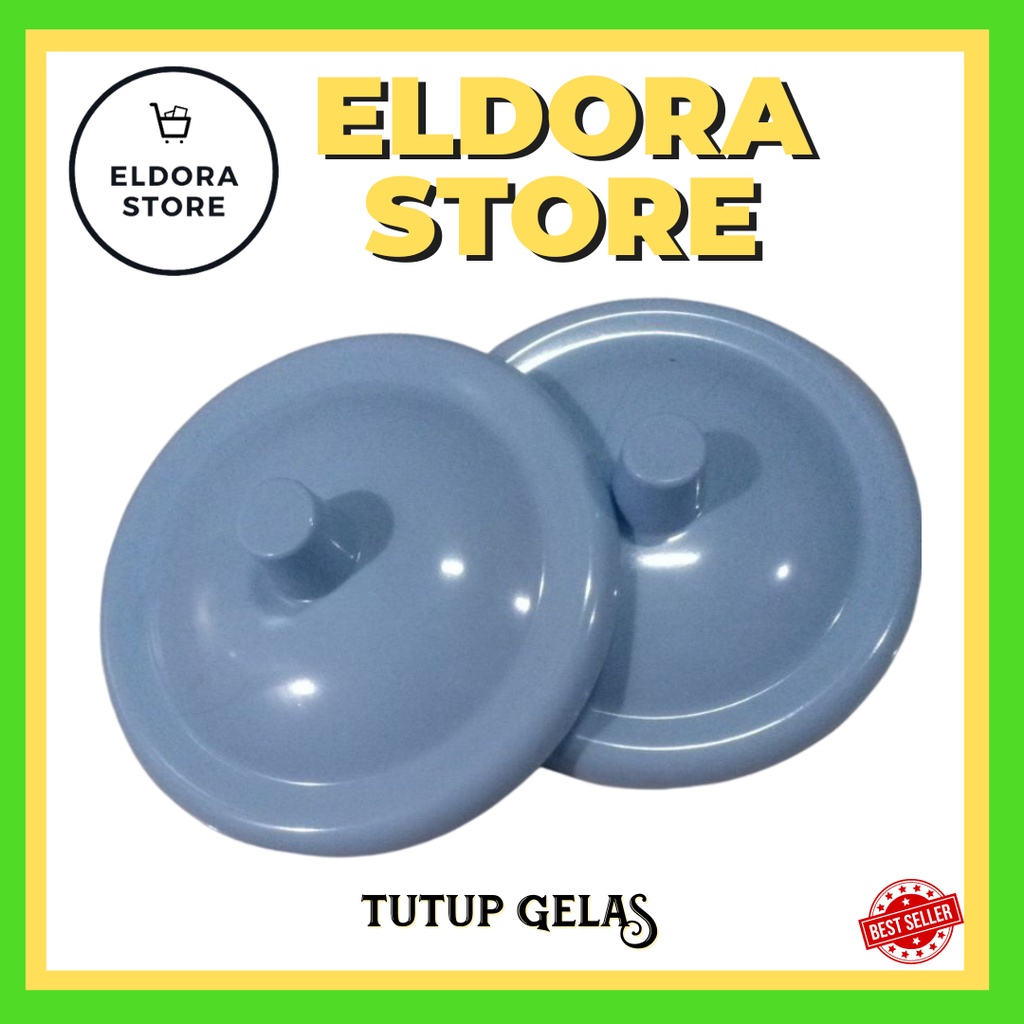 TUTUP GELAS BESAR MELAMIN BIRU 10 PCS  | TUTUP GELAS PLASTIK | TUTUP GELAS MURAH