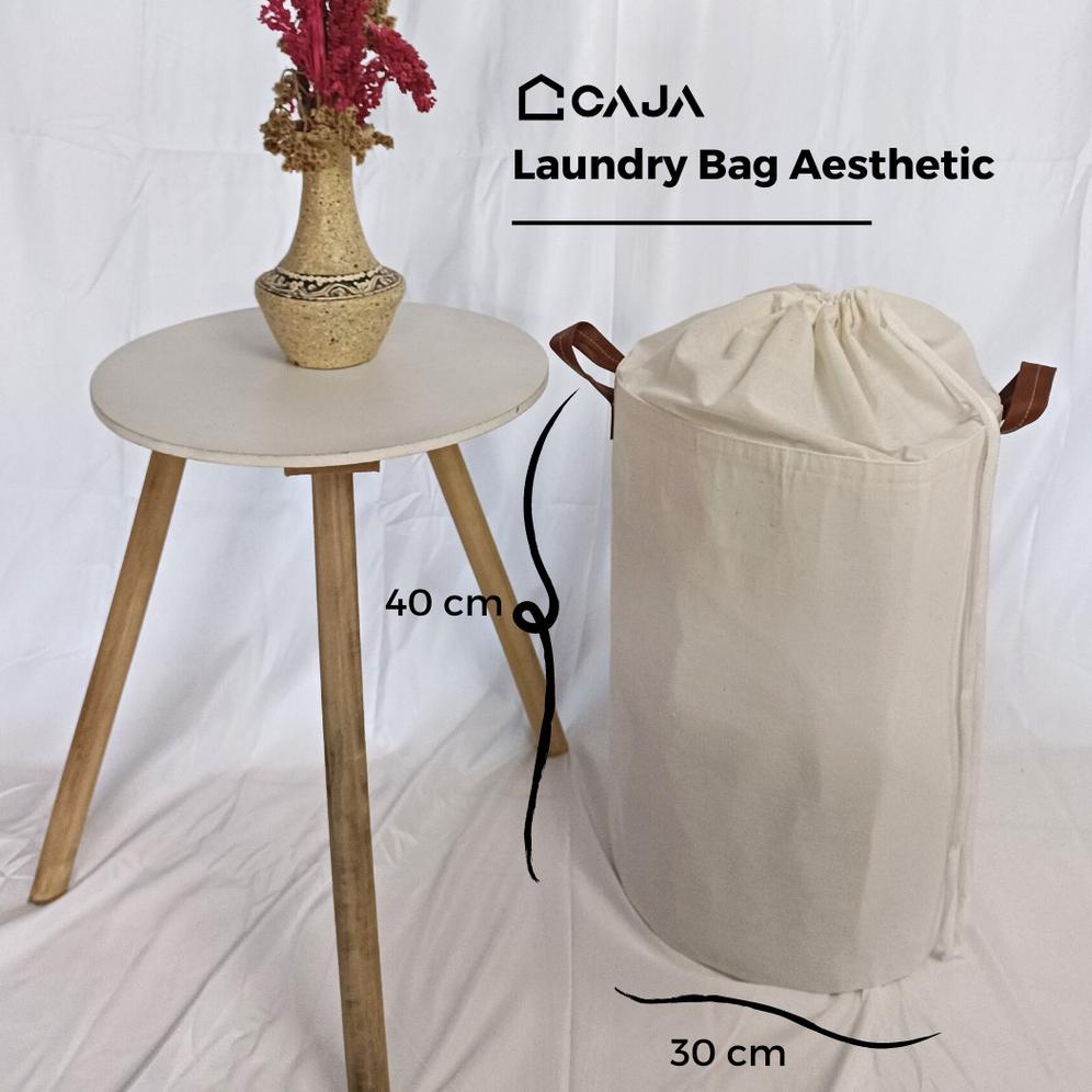 PRODUK- LAUNDRY BAG KERANJANG BAJU KOTOR MINIMALIS AESTHETIC TUTUP SERUT .