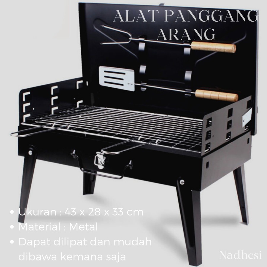 Pemanggang Arang Portable BBQ/ Alat Panggang Arang BBQ/ Grill Stove