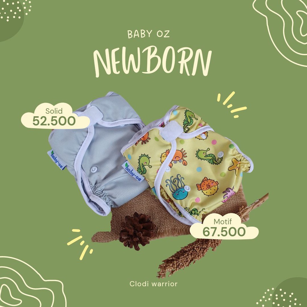 Baby oz Clodi Newborn Coveria Popok Kain Cuci Ulang Bayi Baru Lahir