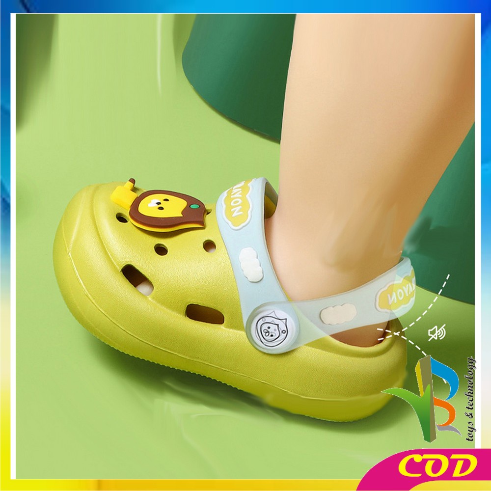 RB-S39 Sandal Sepatu Anak Dengan Tali Belakang Bahan EVA Motif Dinosaurus Lucu Anti Slip / Sendal Peach Waterpoof Import Cute Slipper Baby Gemoy