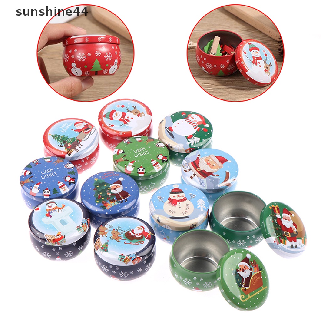 Sunshine Kotak Permen / Perhiasan mini 2.2OZ Motif Natal