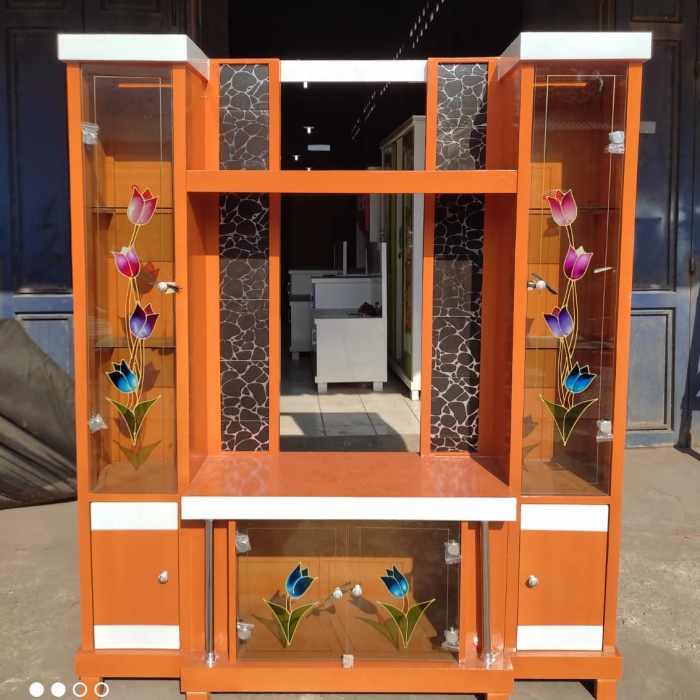 Lemari Tv Minimalis Modern Kaca