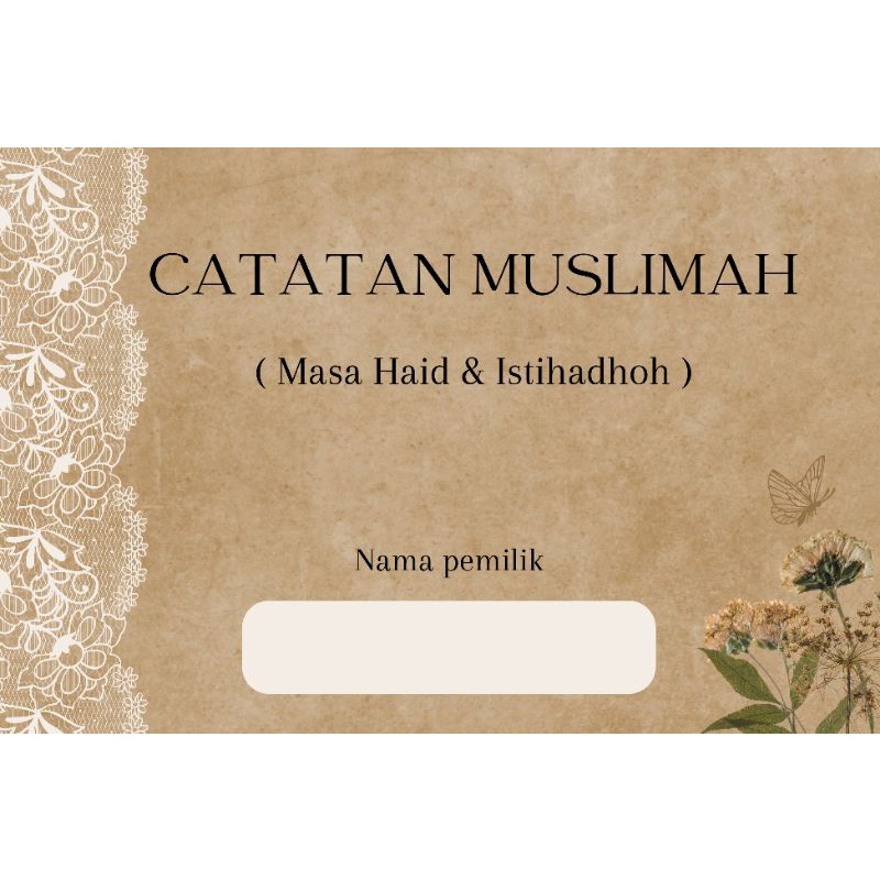 

Kalender Masa Haid, Catatan Muslimah, Cover Polos