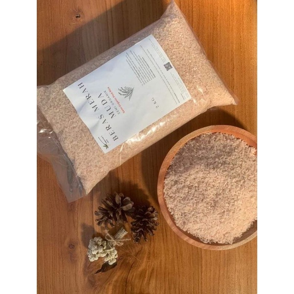 

beras merah muda organik