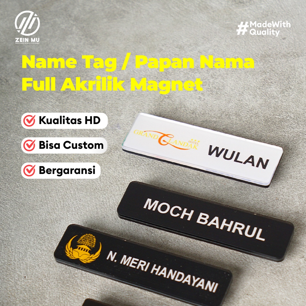 

PAPAN NAMA / NAME TAG / FULL AKRILIK MAGNET