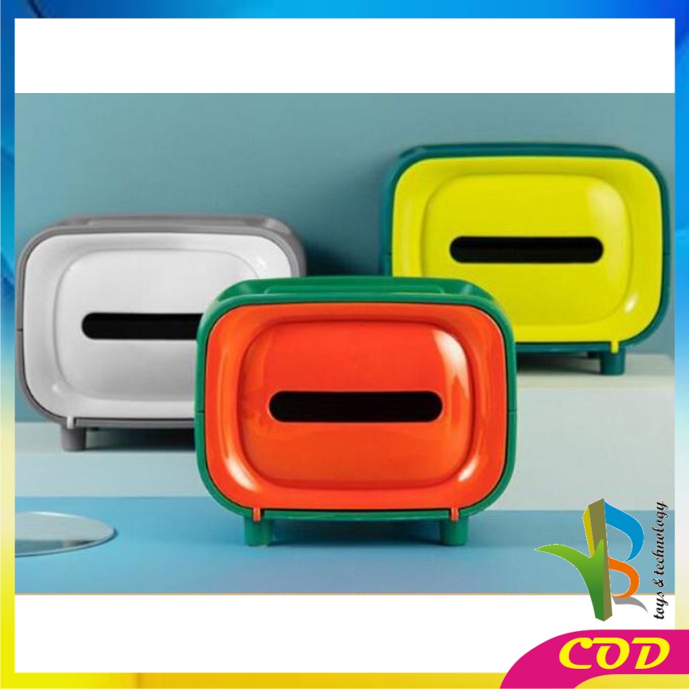 RB-C417 Kotak Tisu Serbaguna Bentuk TV Tempat Tisu Smartphone Holder / Tissue Box Multifungsi / Storage Box Organizer Phone Holder