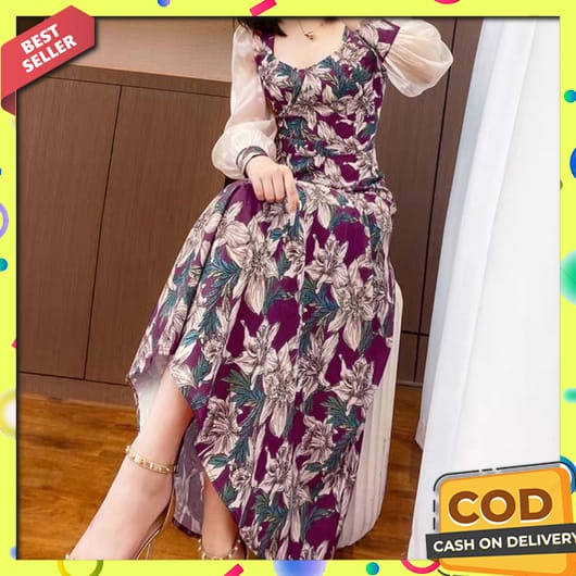 Dress Yuna Brukat/Dress Natal/Dress Pesta Wanita/Dress Elegan Wanita/Terusan Dress Brukat Terbaru / 