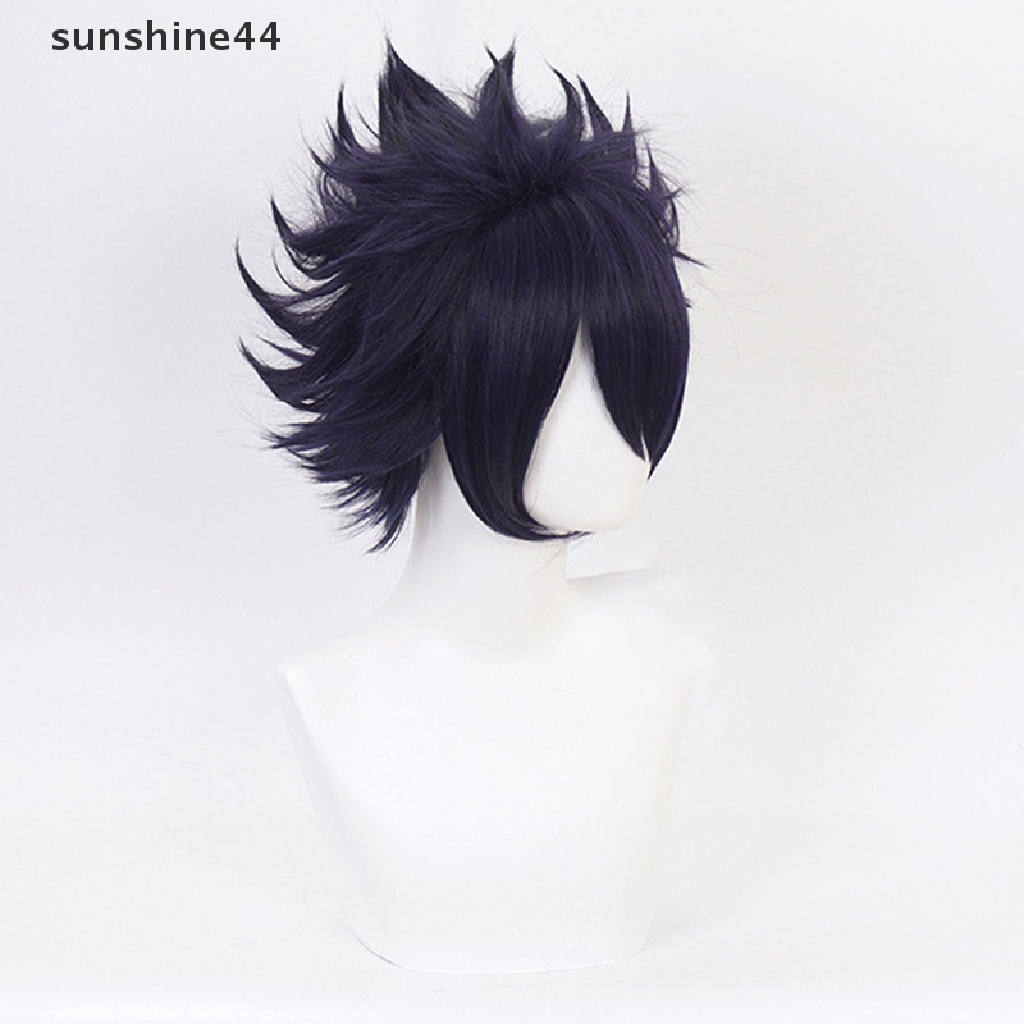 Sunshine Wig / Rambut Palsu Karakter Kartun Anime Amajiki Tamaki Warna Ungu Untuk Cosplay