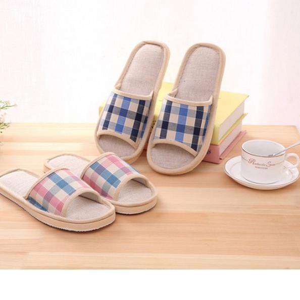 Sandal Rumah Motif STRIPE / Slipper / Sandal Kamar / Sandal Tidur Bulu - 37-38