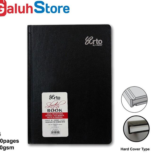 

Arto Sketch Book / Sketsa / Buku Gambar A4 Hard Cover 120 sheets
