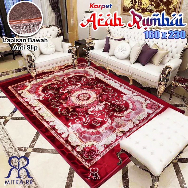 Karpet Turki 160X230cm Karpet Lantai Tebal Permadani Rumbai Turkey