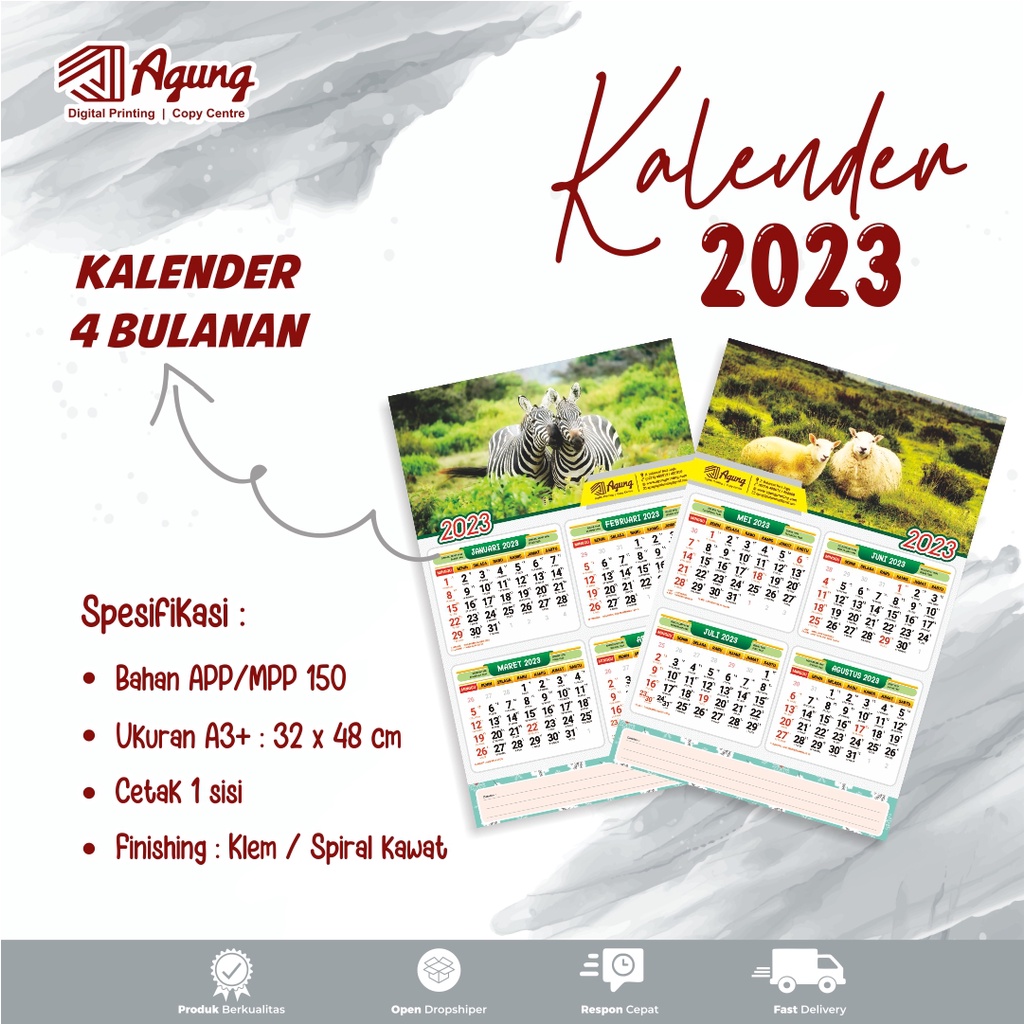 

KALENDER DINDING 2023 4 BULANAN DESAIN SESUAI KEINGINAN (CUSTOM)