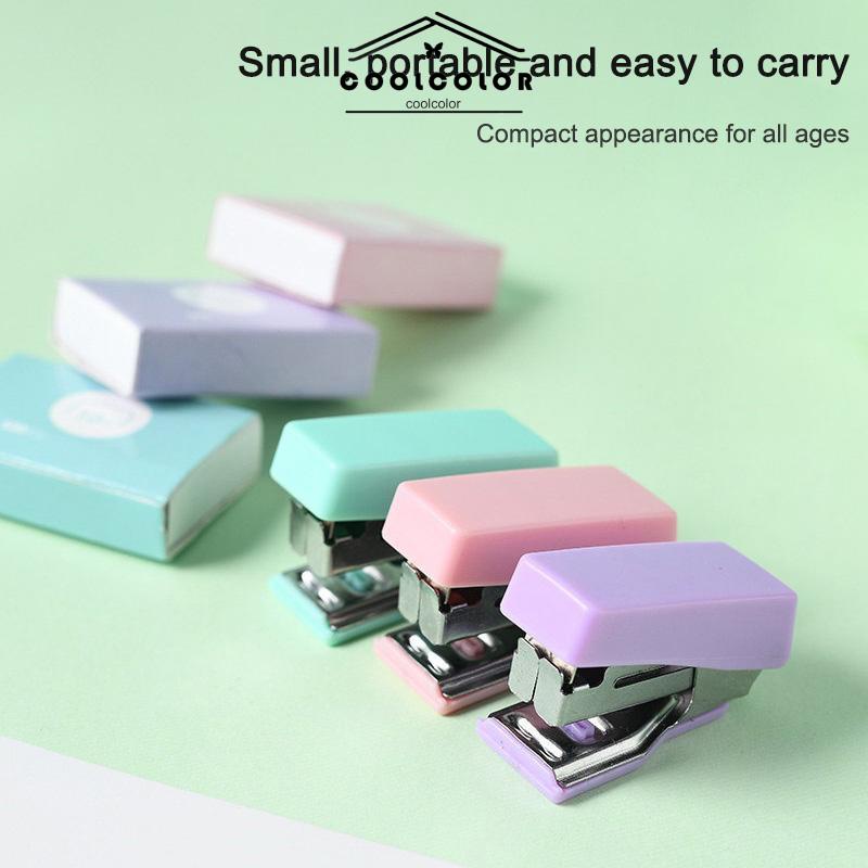 COD❤️stapler staple cute set Stapler Mini Set Staples Perlengkapan Kantor  Mengikat Logam Kreatif- cl