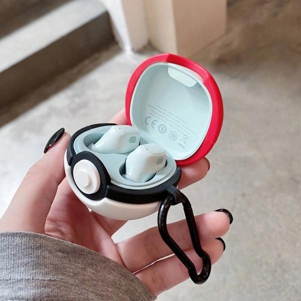 Case Encok Tws Wm01 pokemon pikachu pokeball earphone casing - nintendo