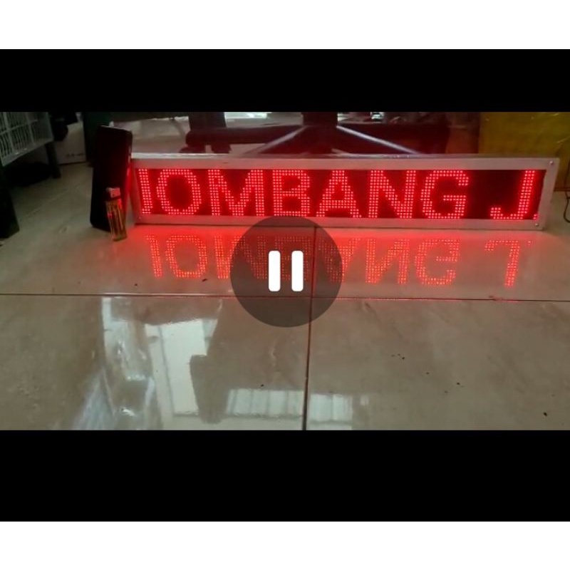 running text kendaraan