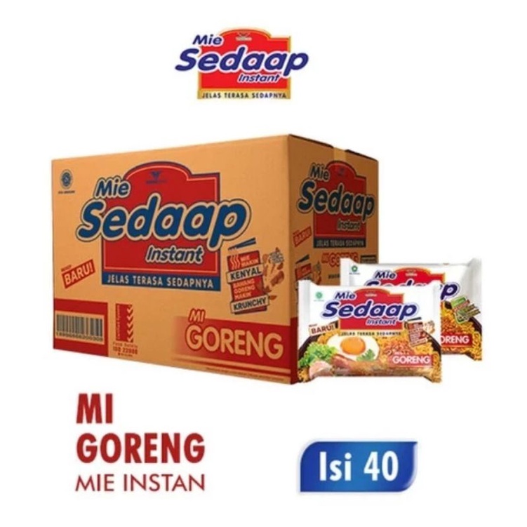 

Sedaap Mie Instan Goreng 90 gr 1 Dus isi 40 pcs