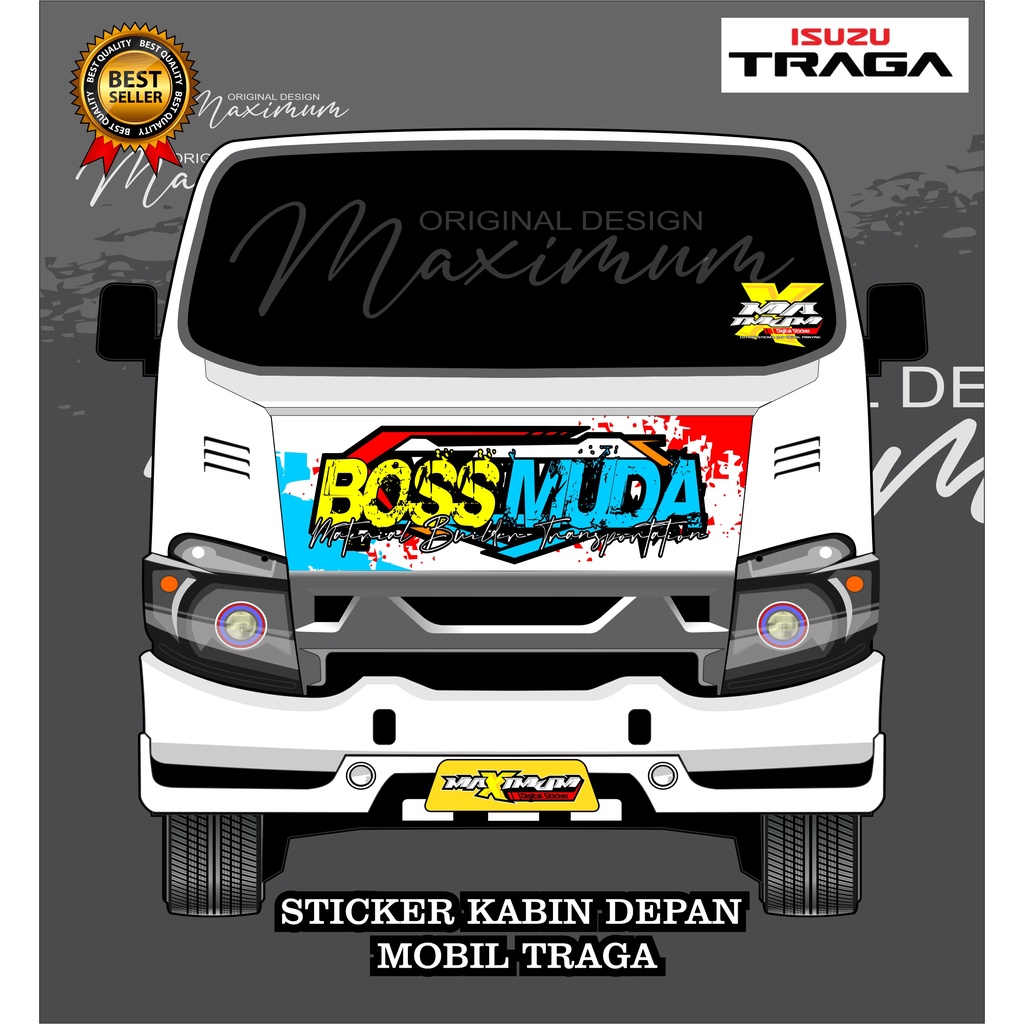 STICKER KABIN DEPAN  ISUZU TRAGA /STICKER KABIN  DEPAN ISUZU TRAGA CUSTOM-DUNIASTICKER-A05