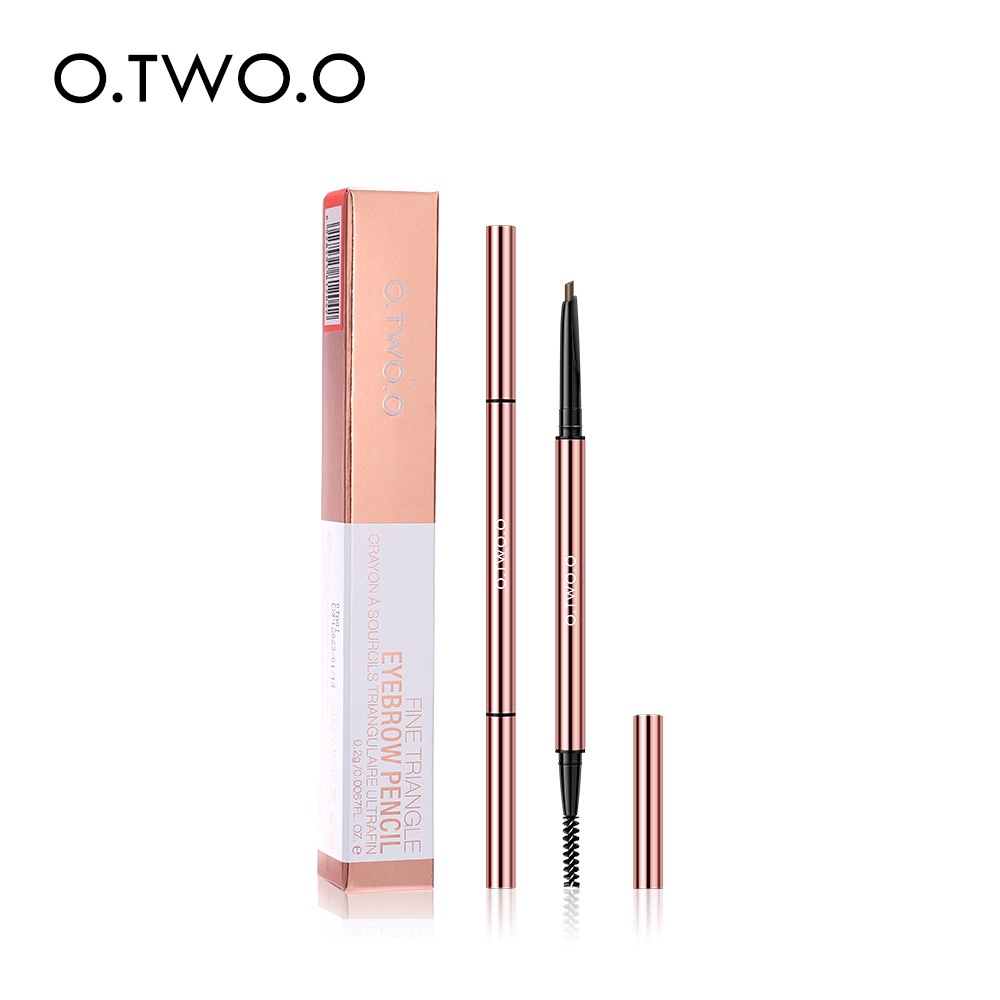 [100% ORIGINAL][READY]O.TWO.O 2 IN 1 Eyebrow Pencil  High Pigment Long Lasting Waterproof Brow Makeup Tahan AIR Tahan Lama