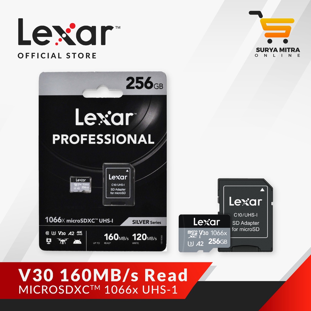 Lexar Microsd 256GB Professional 1066x Up to 160Mb/s