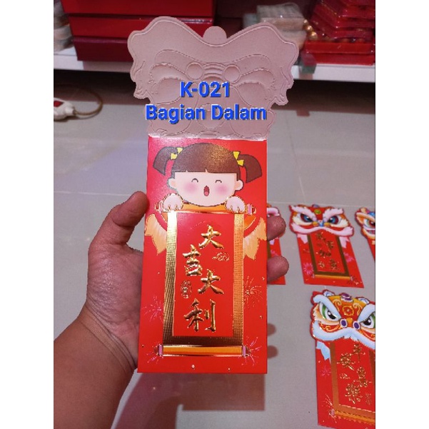 Angpau Imlek Kartun Premium / Angpao Kelinci Imlek Besar / Angpau Dompet Imlek / CNY Red Envelope 2023